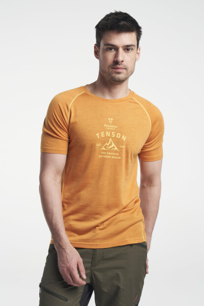 TENSON Himalaya Wool Tee M tmavě oranžové