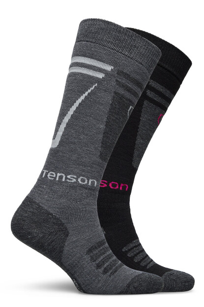 TENSON Core 2-pack černá-růžová/šedá
