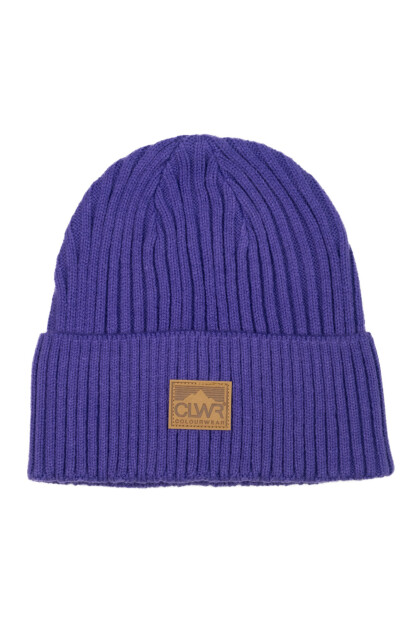 COLOURWEAR Badge Beanie fialový