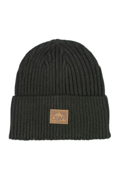 COLOURWEAR Badge Beanie tmavý khaki